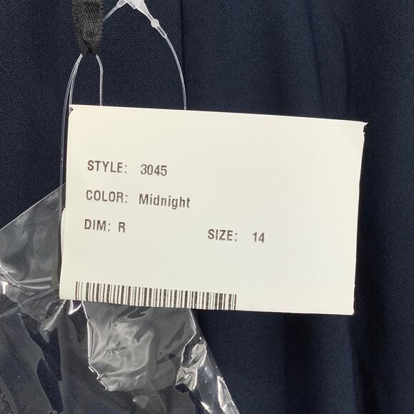 NEW! Dessy Collection Size 14 Spaghetti Strap Jumpsuit Midnight $263 msrp I21-8 - Picture 10 of 11